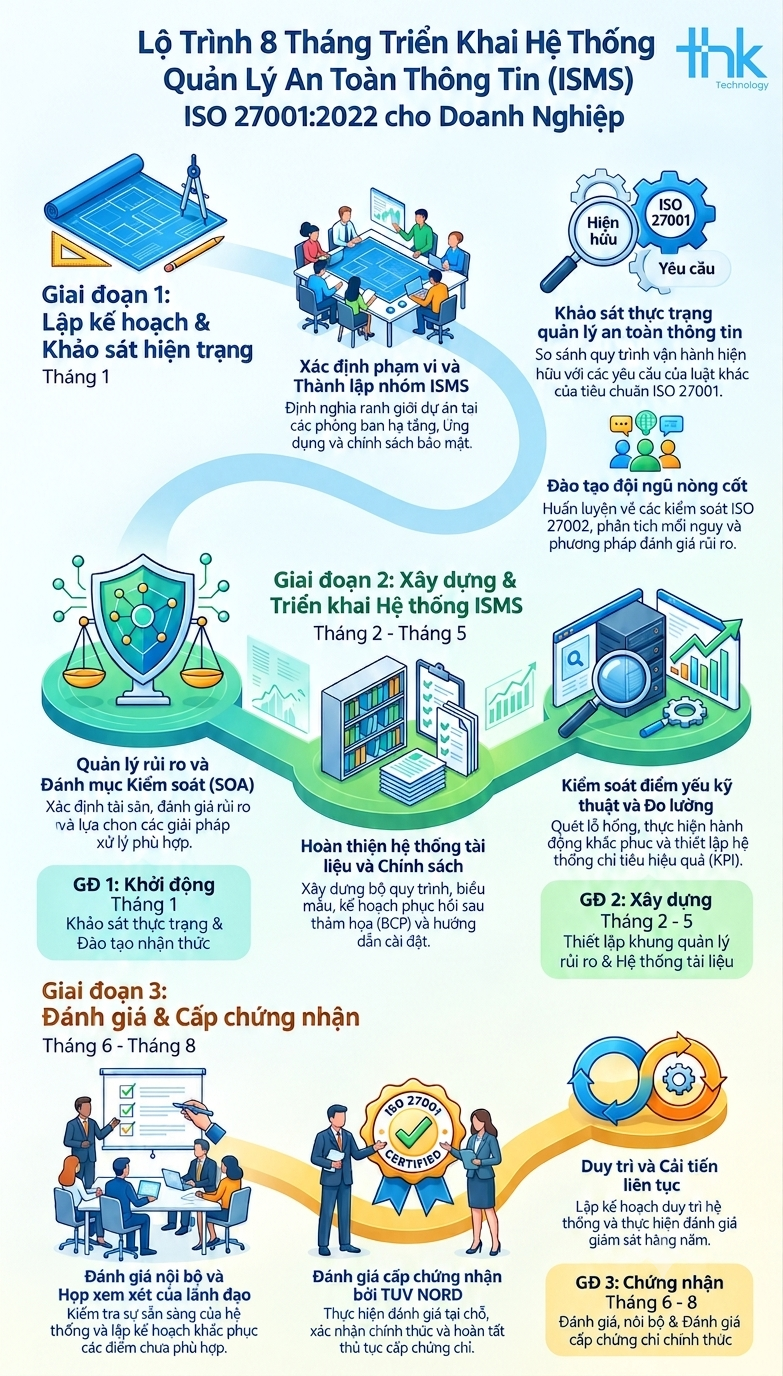 Tư vấn hệ thống an toàn thông tin theo tiêu chuẩn ISO 27001, Tư vấn triển khai ISO 27001